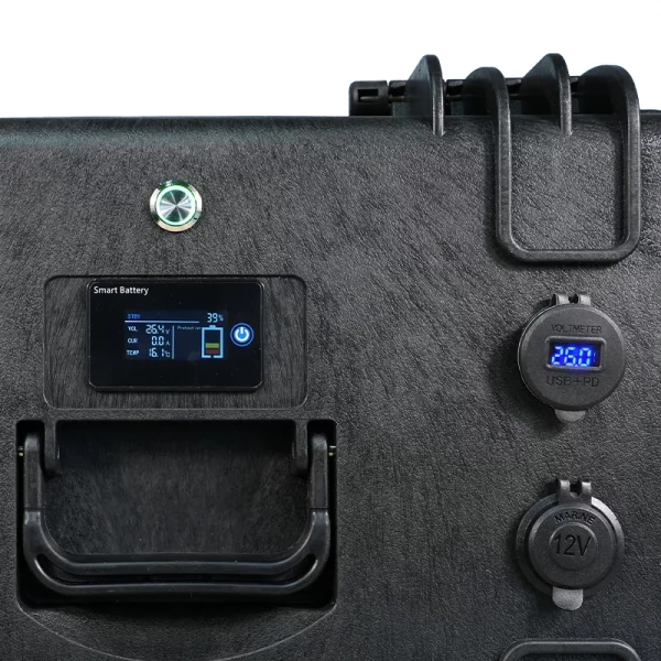 Ultimatron Batterie Valise Lithium Étanche 25,6V 100Ah 2560Wh LiFePO4 Smart BMS Avec Bluetooth-8