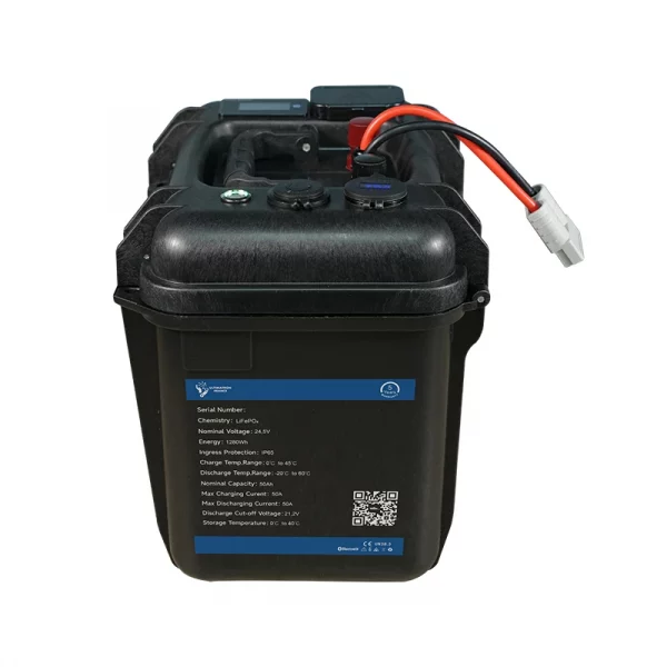 Ultimatron Batterie Valise Lithium Étanche 25,6V 50Ah 1280Wh LiFePO4 Smart BMS Avec Bluetooth-6